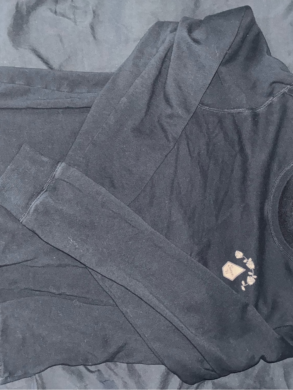 Volcom Black Long Sleeve Shirt with Subtle Logo Tag